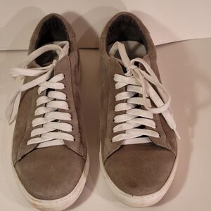 J. Crew Suede Lace Up Sneakers- Gray- Size Men's Size 9 1/2-Unisex